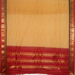 Click Here For Bigger Zoom - Mustard Colour Gadwal Cotton Saree GCS-6